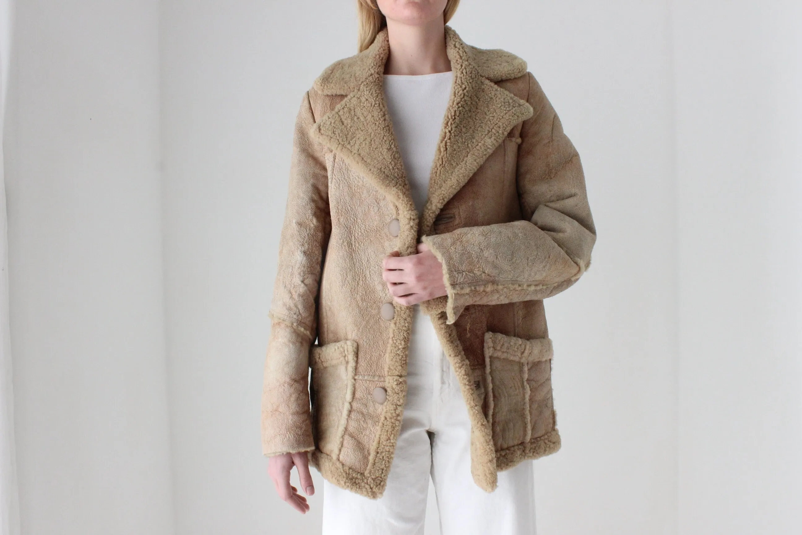 1970s Genuine Australian Shearling Sheepskin Jacket