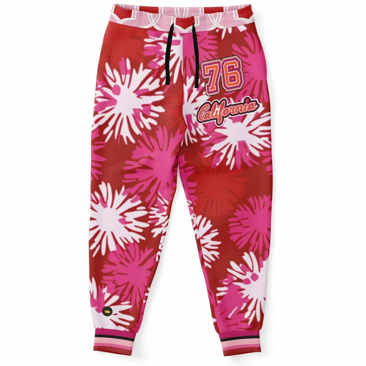 1976 California Pink Carnation Explosion Eco-Poly Unisex Joggers