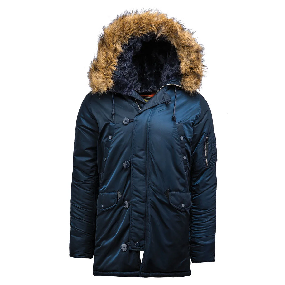 Alpha Industries Men's Replica Blue Slim Fit N-3B Parka