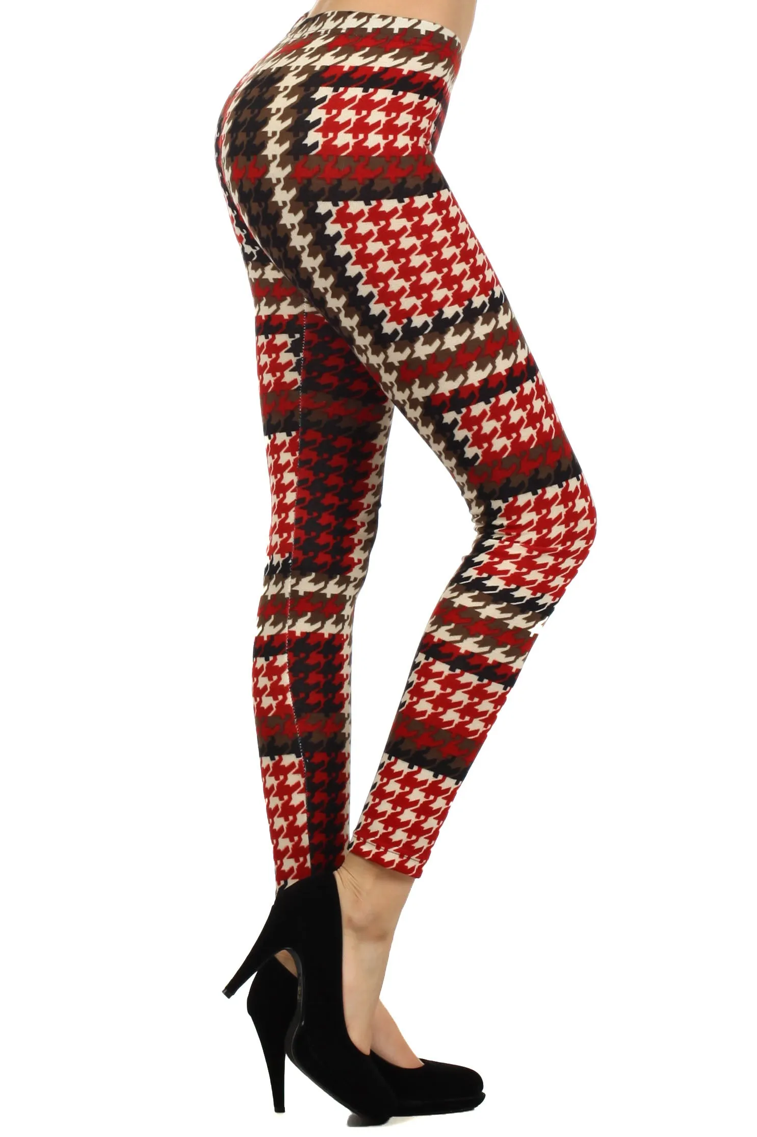 Autumn Printed Houndstooth Leggings