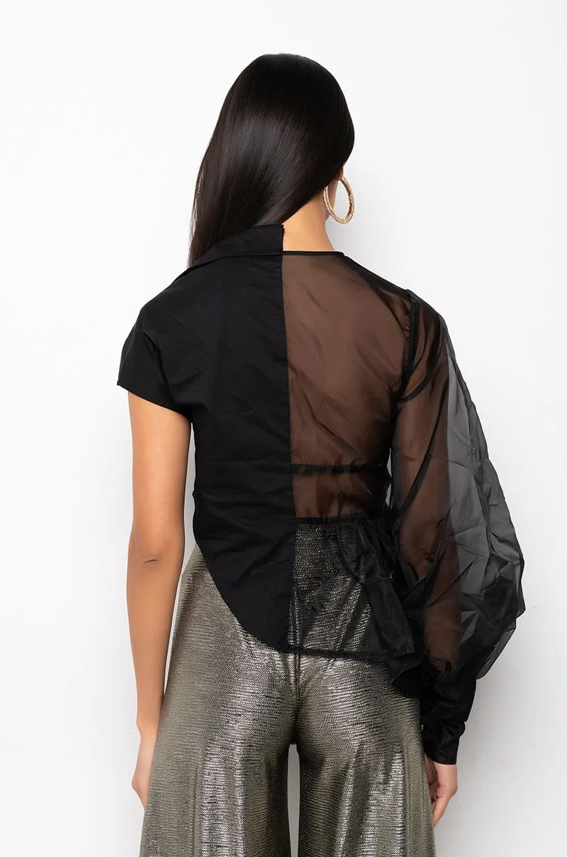 AVANT GUARDED ASYMMETRICAL BLOUSE