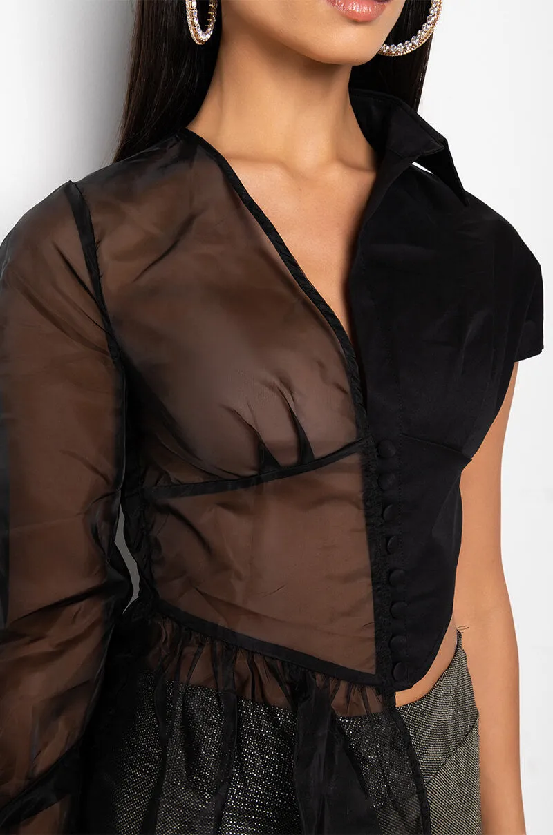 AVANT GUARDED ASYMMETRICAL BLOUSE