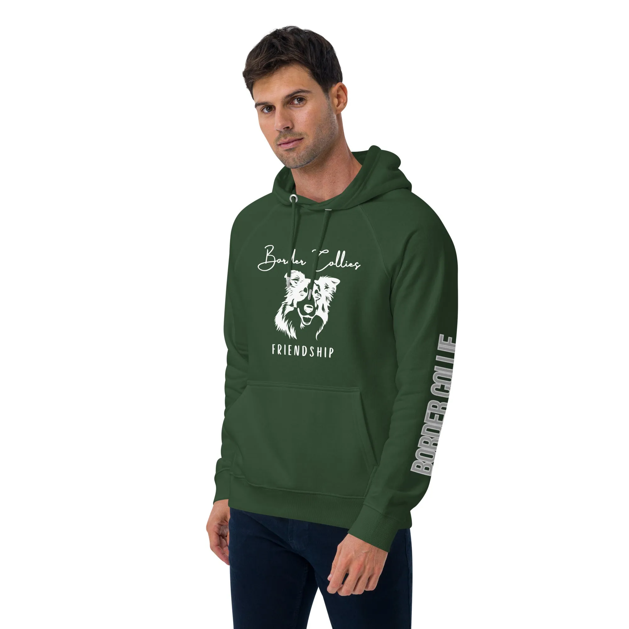 Border Collie Parents, Unisex eco raglan hoodie