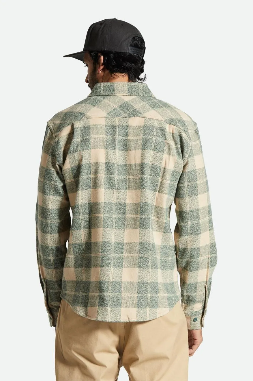 Bowery Stretch Water Resistant L/S Flannel - Trekking Green/Oatmilk