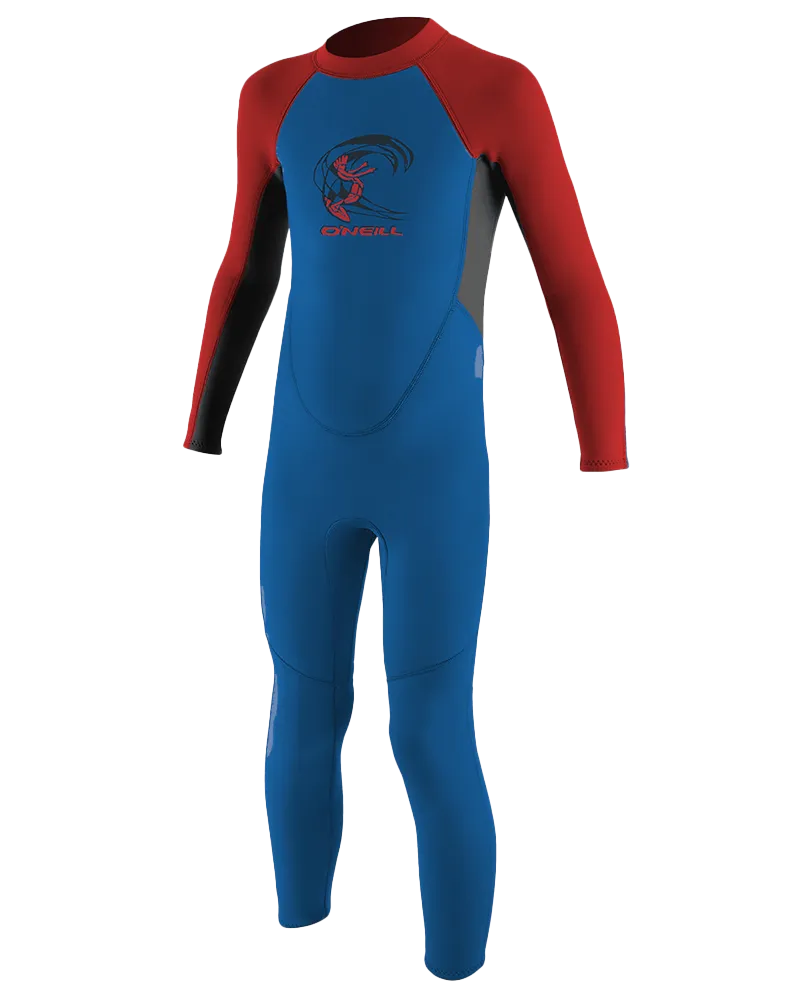 Boys Reactor-2 2mm Back Zip Wetsuit in Ocean, Graphite & Red