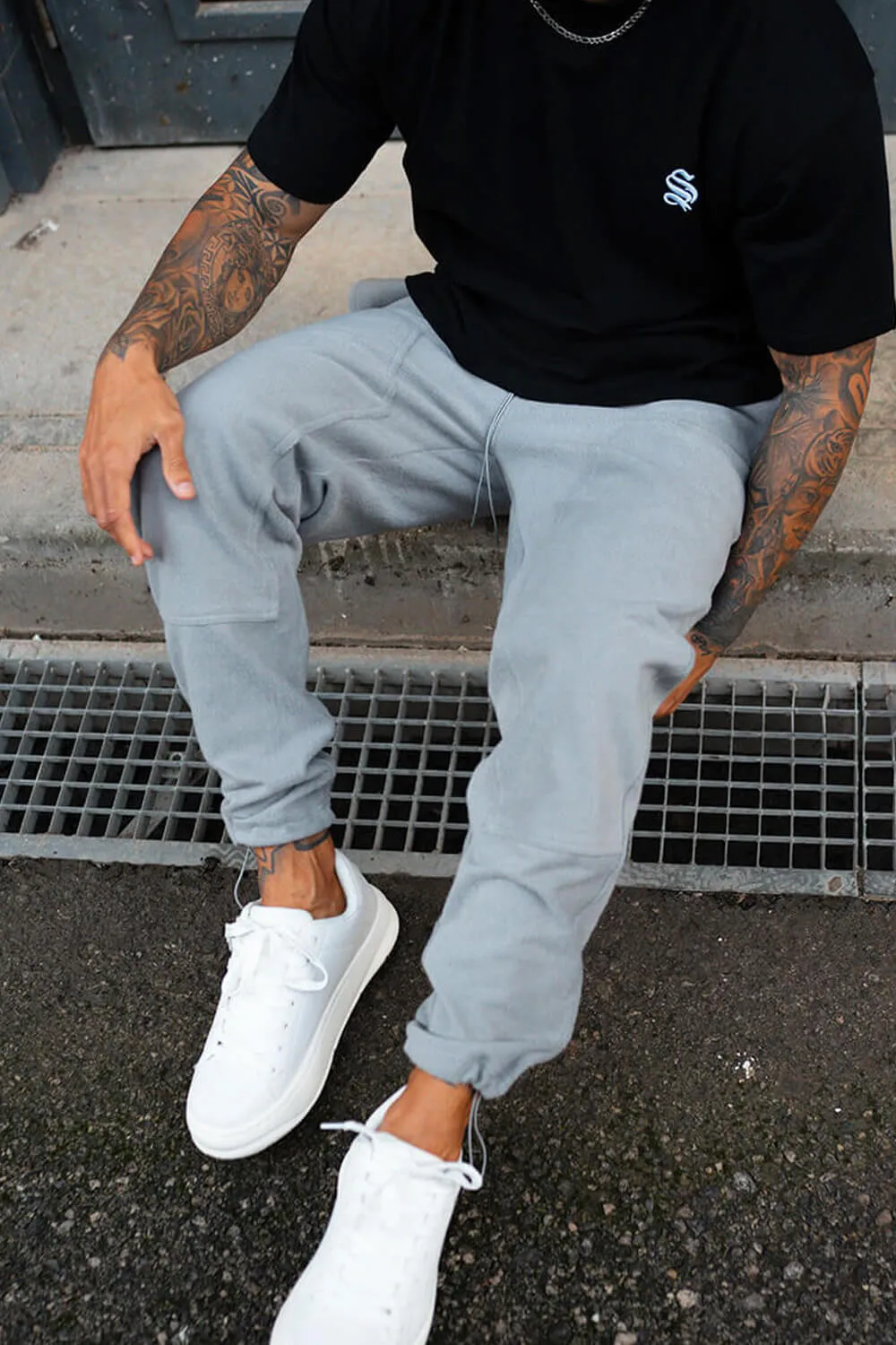 Brushed Carpenter Joggers - Grey