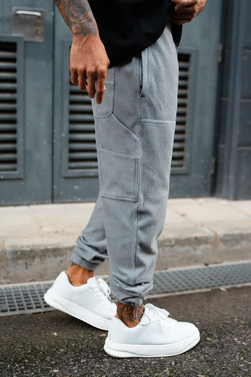 Brushed Carpenter Joggers - Grey