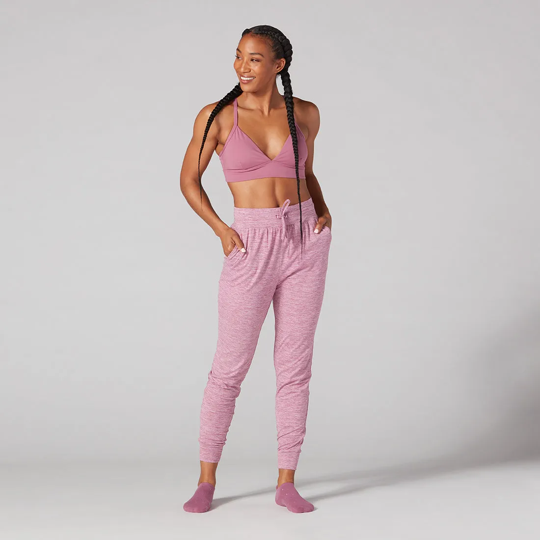 Brushed Tec Knit High Waisted Jogger *