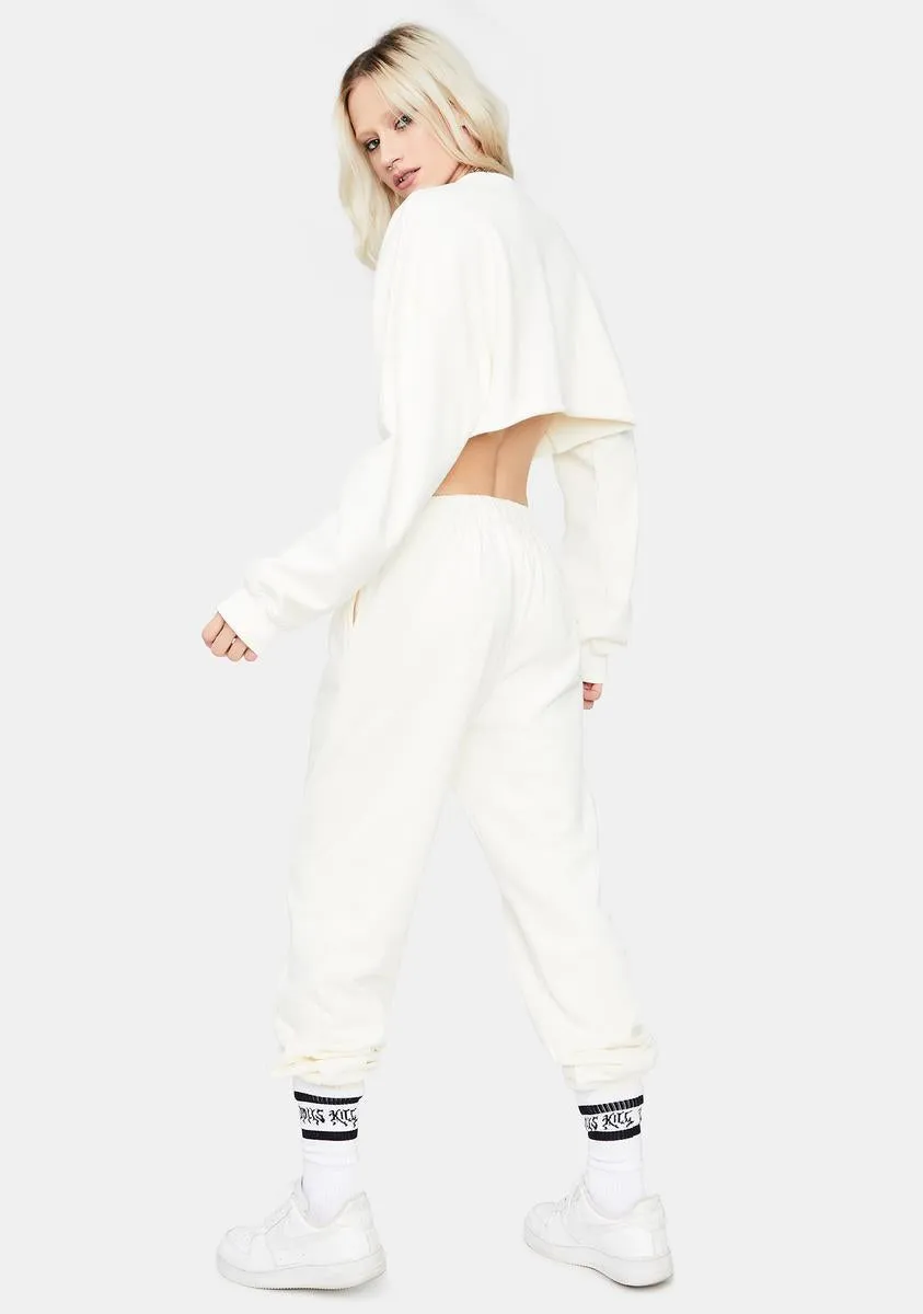 Business Casual Cropped Joggers Set