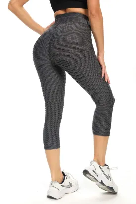 Butt Lifting Anti Cellulite Capri Leggings