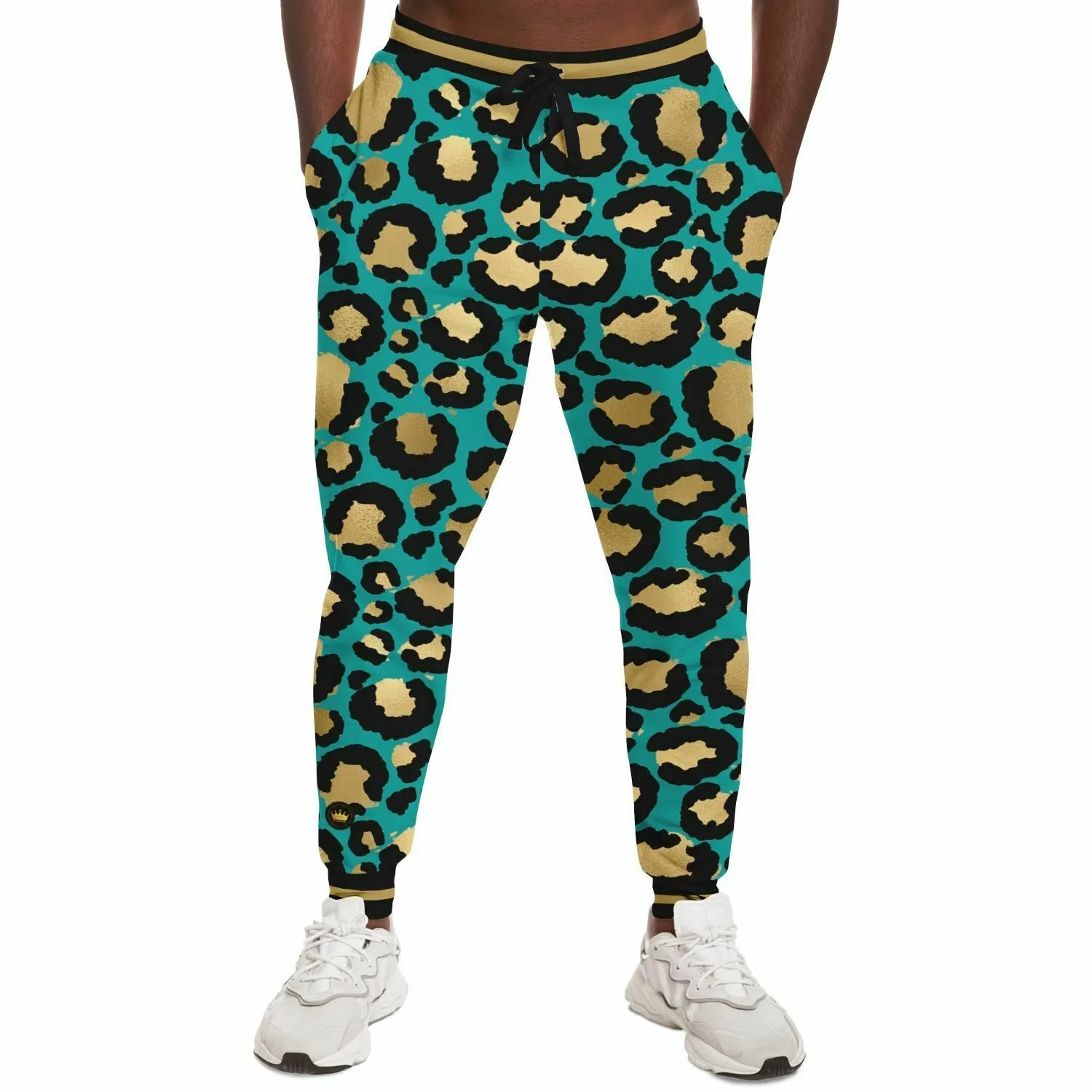 Cheetah in Green Eco-Poly Unisex Joggers