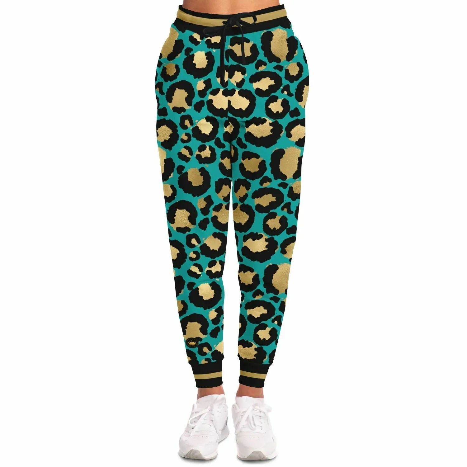 Cheetah in Green Eco-Poly Unisex Joggers