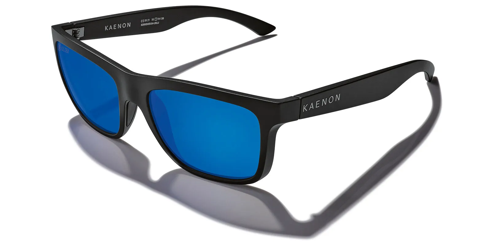 Clarke Polarized Sunglasses - Matte Black / Ultra Grey 12 Pacific Blue Mirror