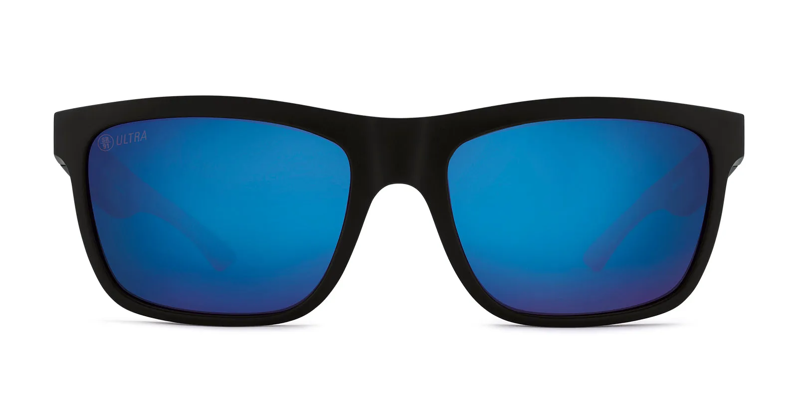 Clarke Polarized Sunglasses - Matte Black / Ultra Grey 12 Pacific Blue Mirror