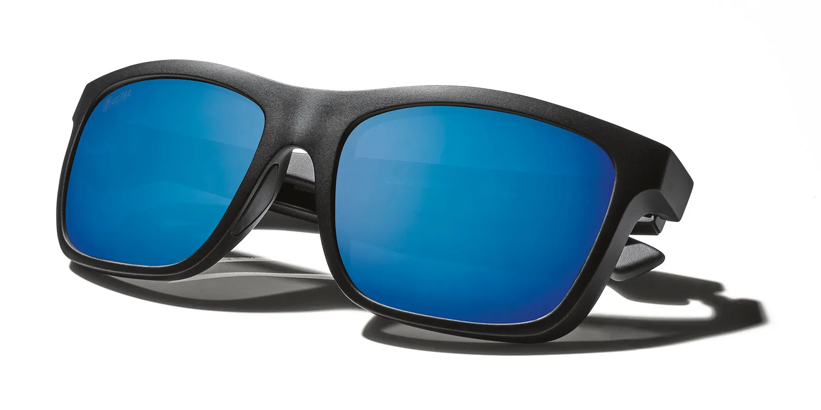 Clarke Polarized Sunglasses - Matte Black / Ultra Grey 12 Pacific Blue Mirror