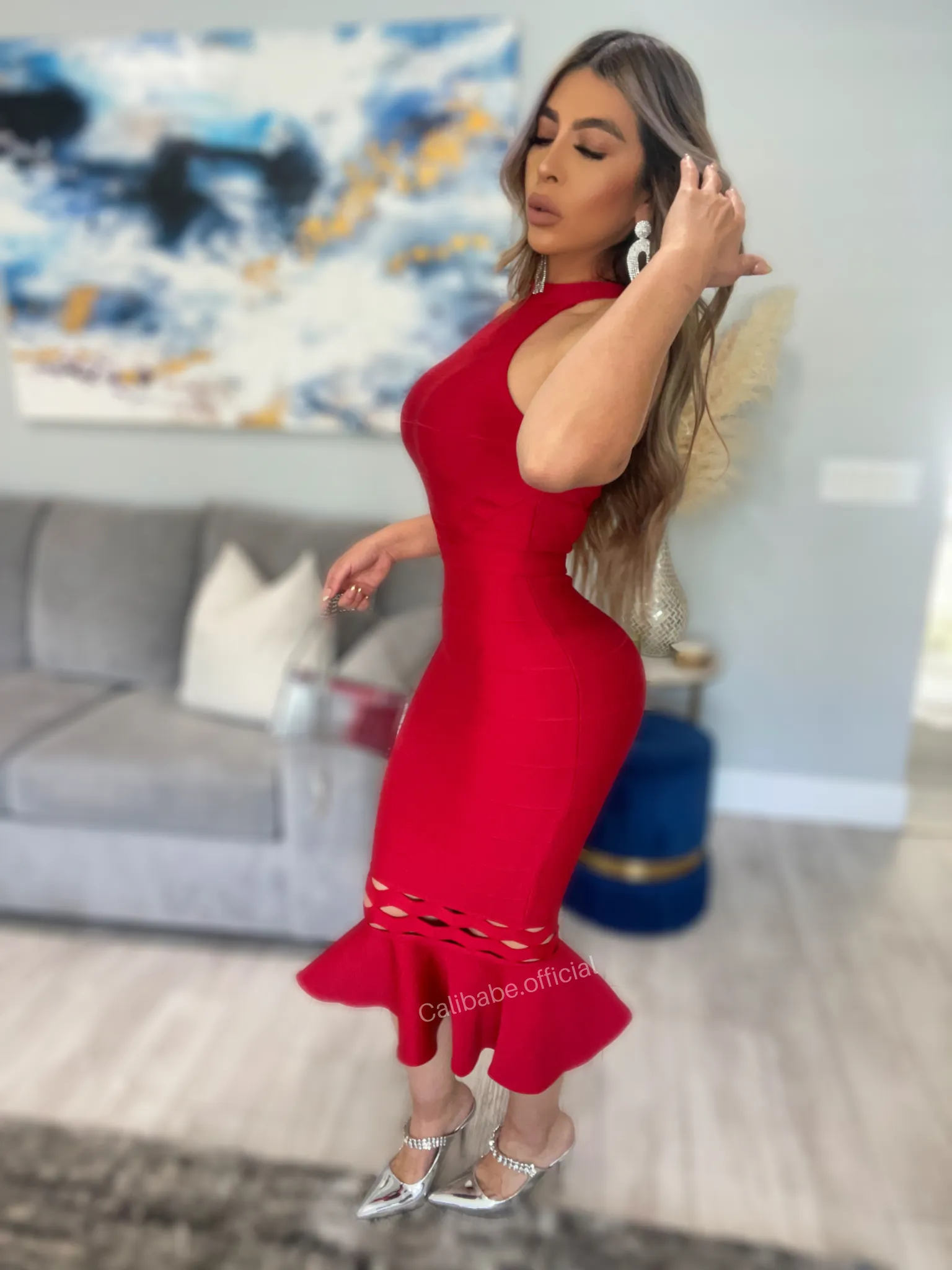 Dakota Bodycon Dress (Red)