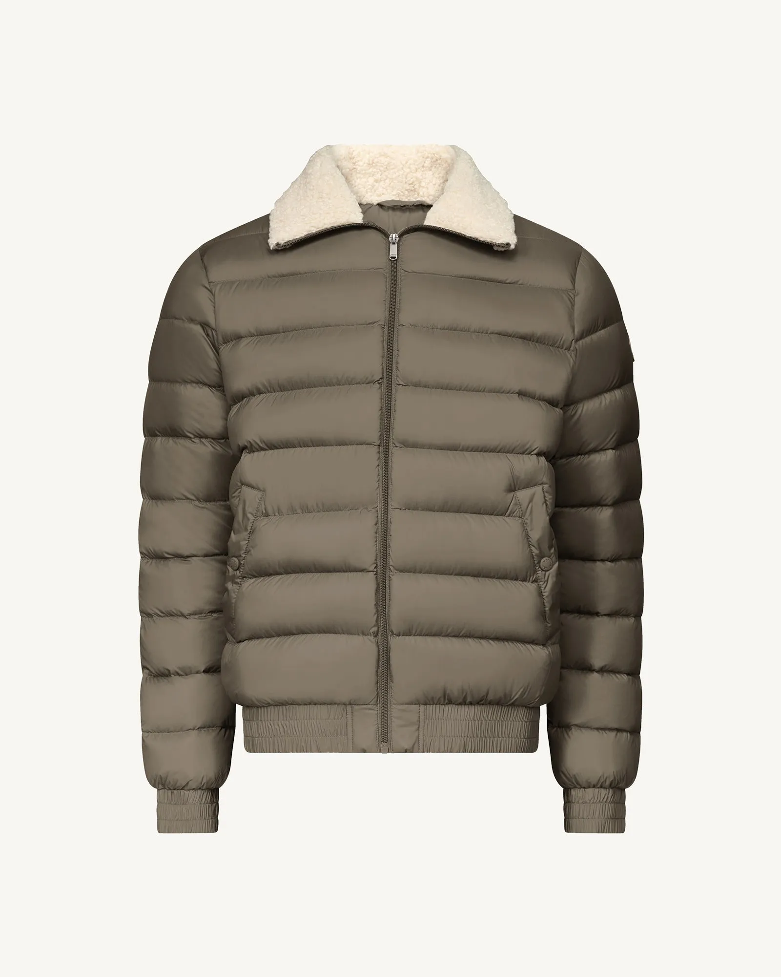 Danao aviator-style down jacket Taupe