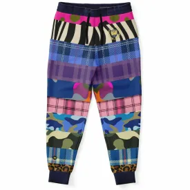 Drum Roll Please - Rockin Panda Camo Plaid Eco-Poly Unisex Joggers