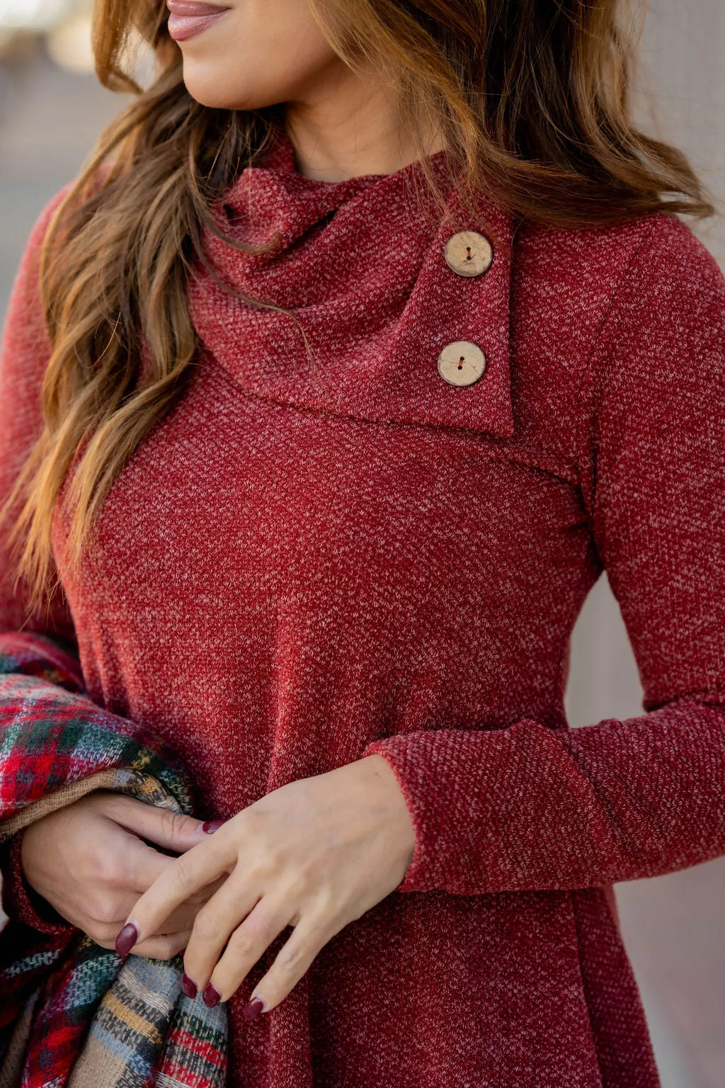 Dual Button Side Sweater