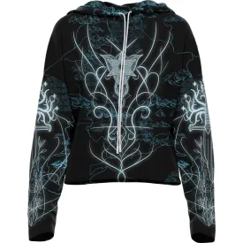 Elven Drop Shoulder Crop Hoodie - Fantasy Edition