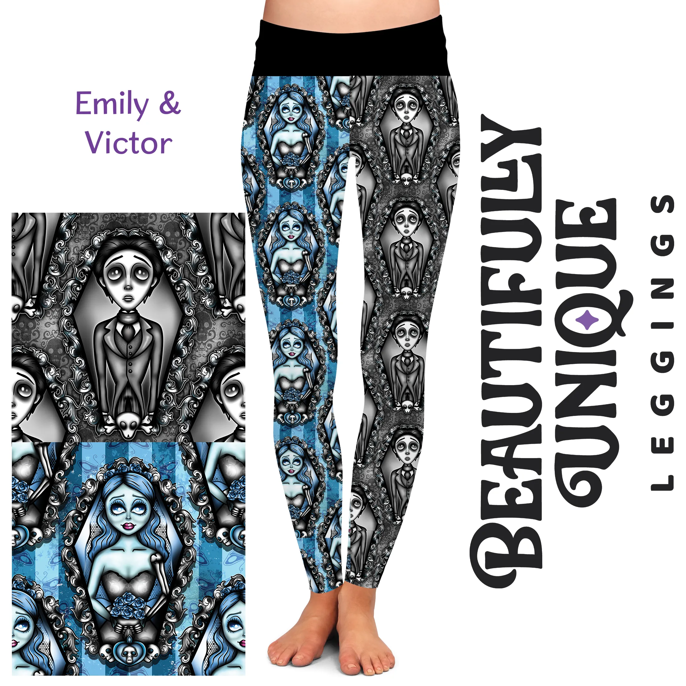 Emily & Victor (Unique Exclusive) - High-quality Handcrafted Vibrant Leggings