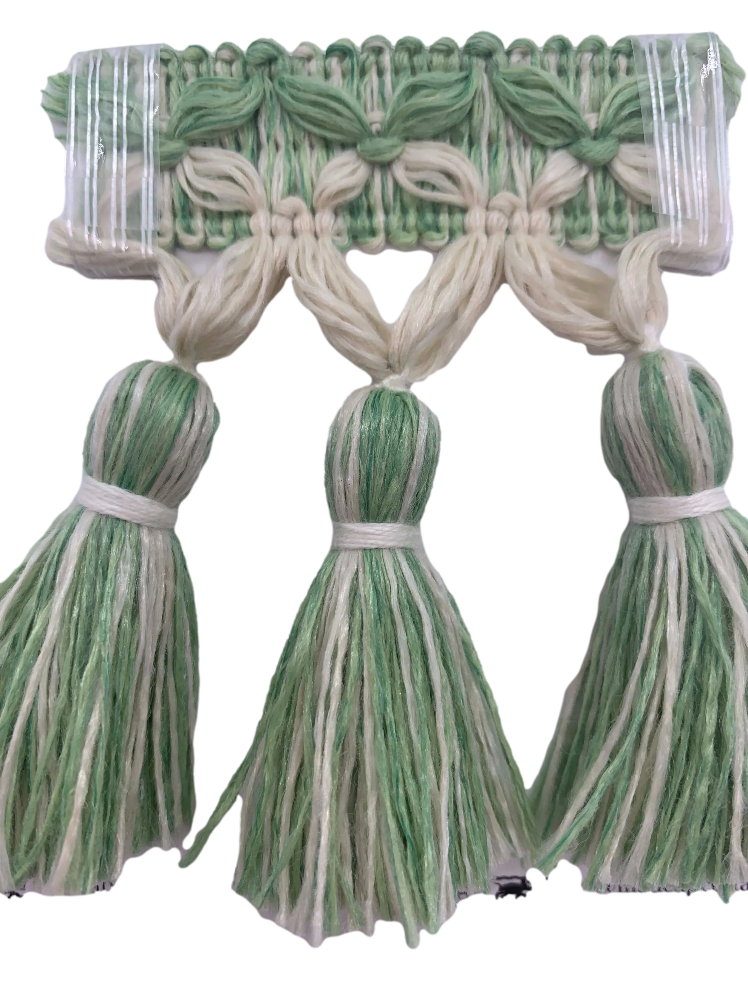 Evening in Byzantium 3.5″ Tassel Trim Sample Barbados Green