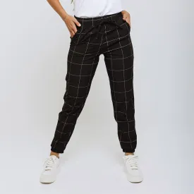 Everywhere Joggers, Black Windowpane