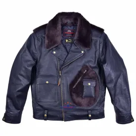 FiveStar Leather SpeedKing Cycle Champ Grizzly Style Back Jacket Seal Brown