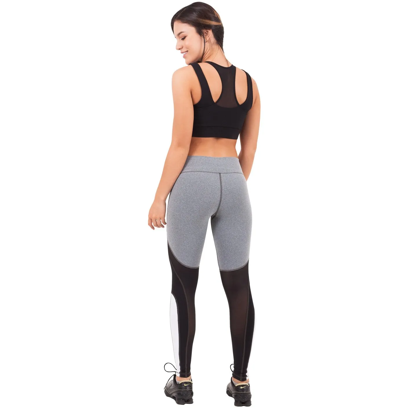 FLEXMEE 946073 Waves Mid Rise Sport Leggings | Supplex 360