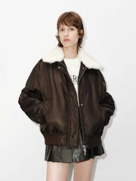 Fur Collar Quilted Jacket