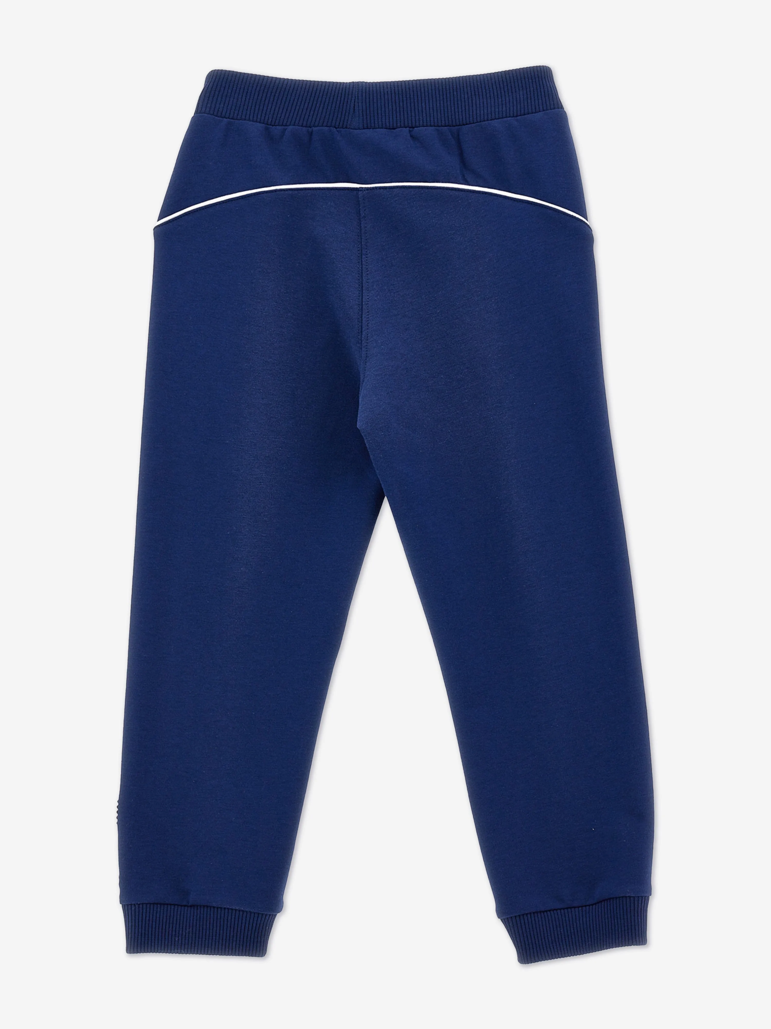 Girls Contrast Piping Joggers in Blue