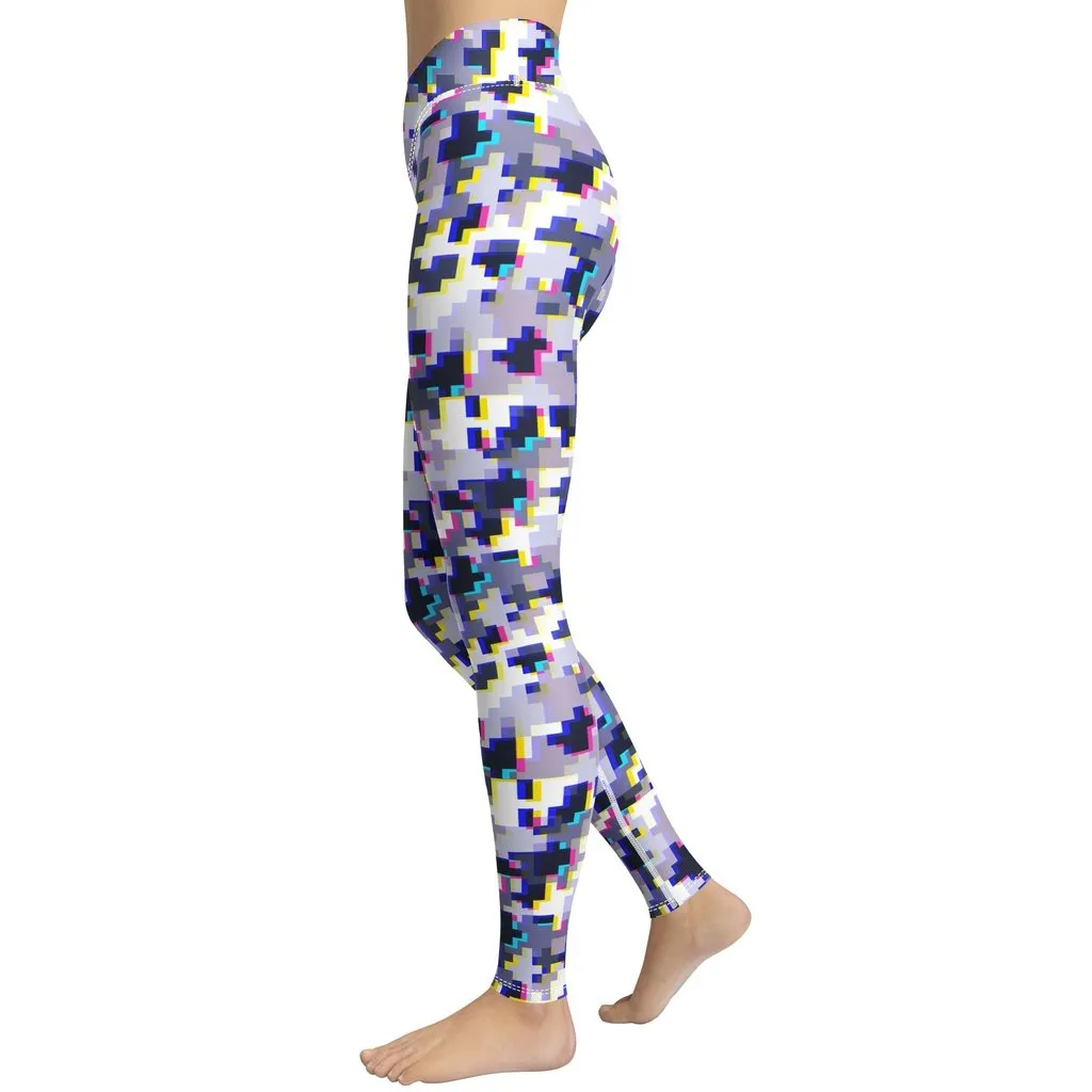 Glitchy Camo Yoga Leggings