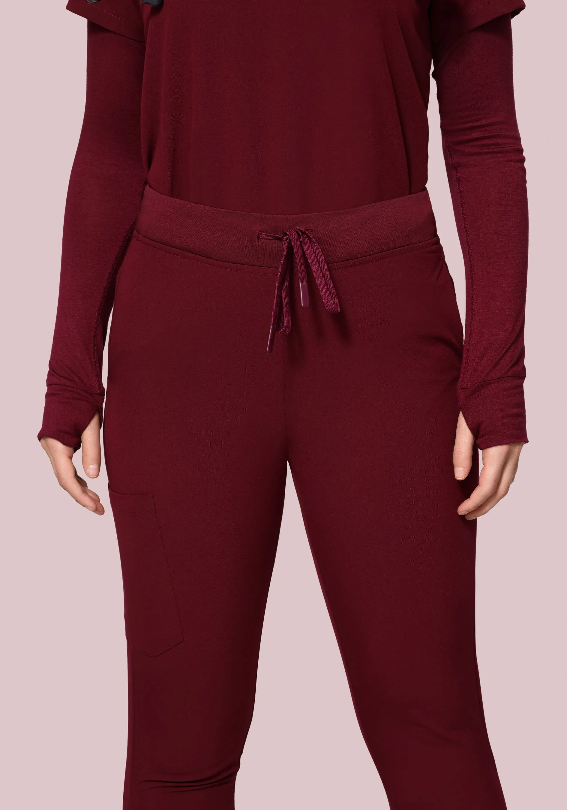 High Waisted Joggers Wine