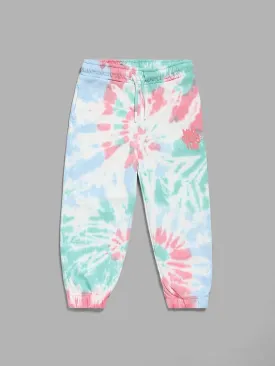 HOP Kids Multicolour Tie-Dye Printed Joggers