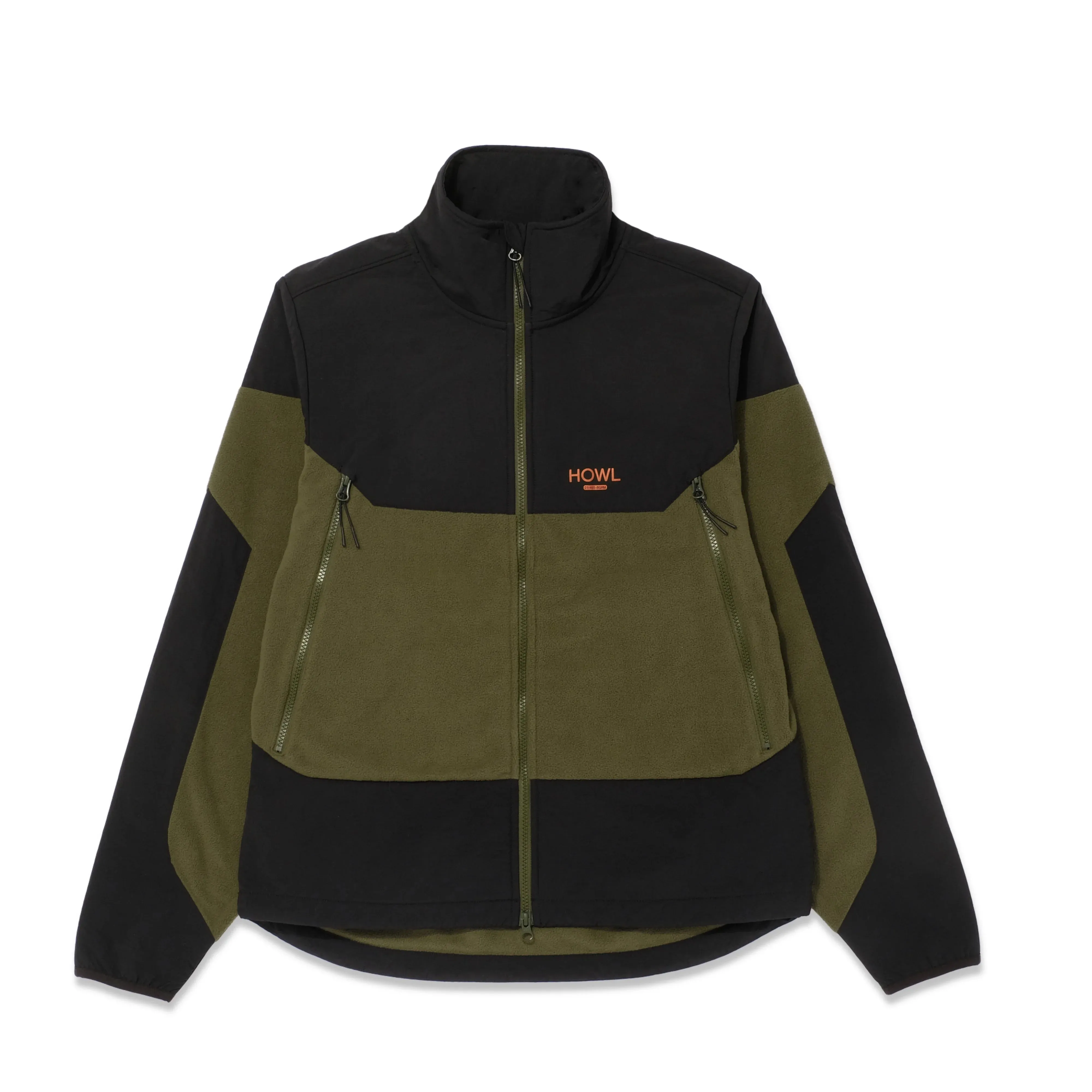 HOWL Zip Polar Fleece Army