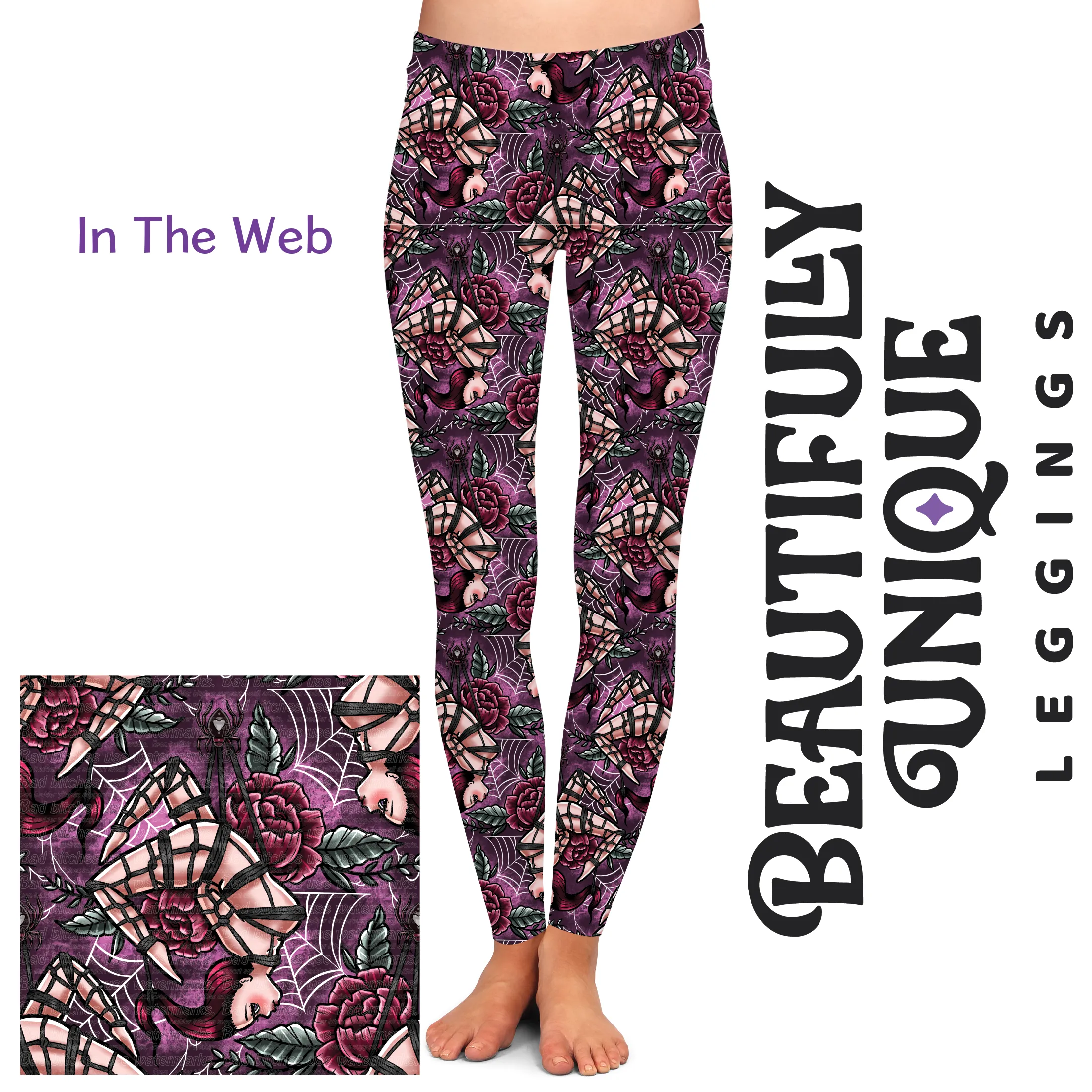 In the Web (Exclusive) - High-quality Handcrafted Vibrant Leggings