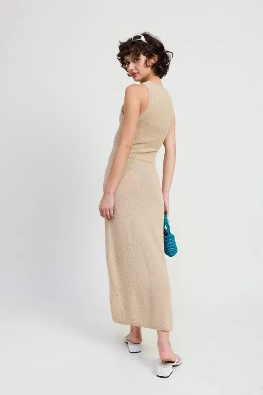 kesley HIGH SLIT MAXI SLEEVELESS DRESS