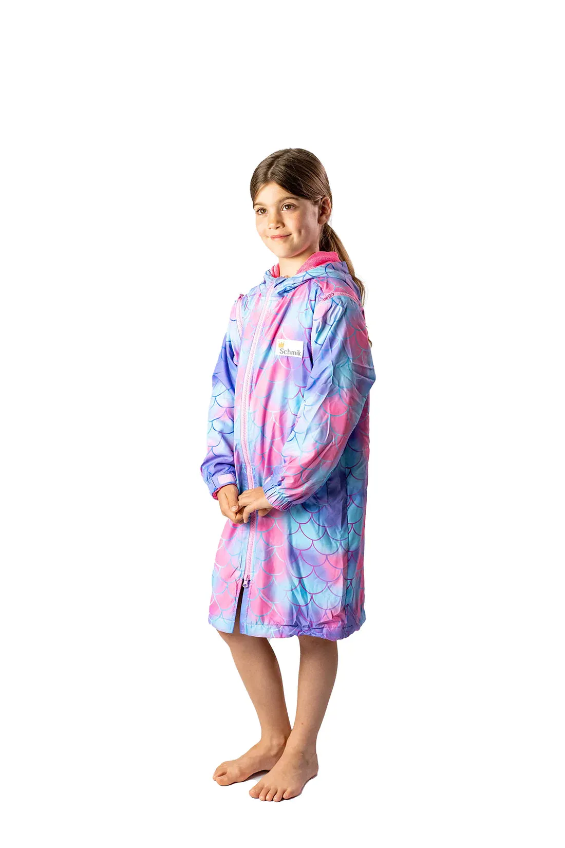 Kid's Schmik Convertible Swim Parka- Mermaid Print