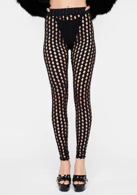 Little Black Cut-Out Leggings