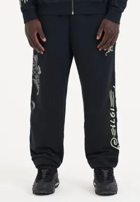 Mens 1971 Crawling Dragon Joggers Pants - Black