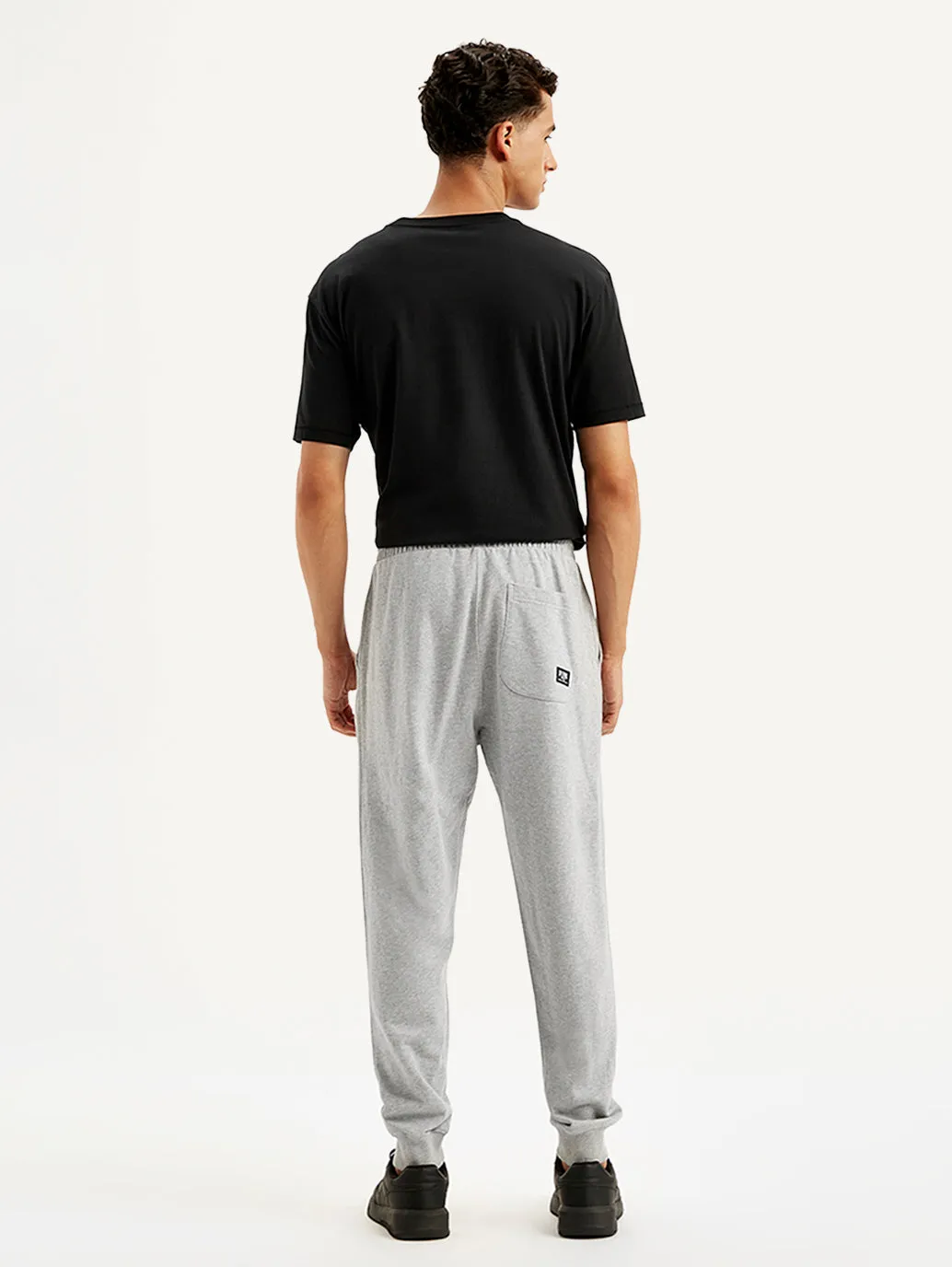 Men's Light Grey Regular Fit Joggers