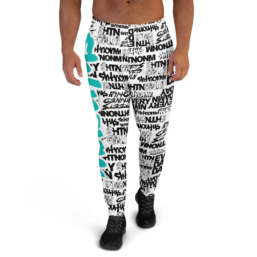 Men's SHTNONM ALL DAY Joggers (White/Tiffany Mint)