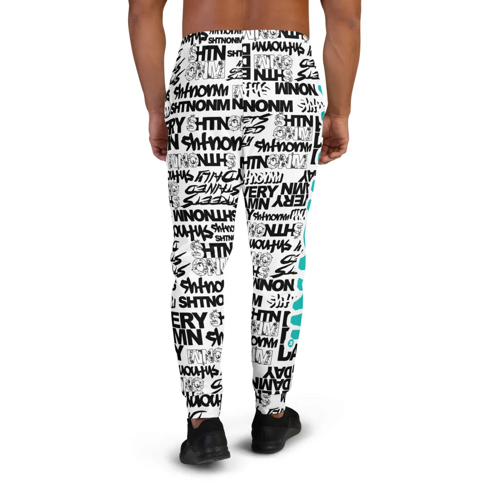 Men's SHTNONM ALL DAY Joggers (White/Tiffany Mint)