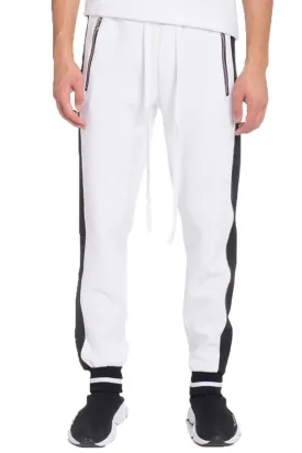 Men's White Heavyweight Sweat Jogger Pants