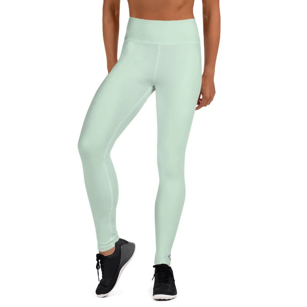 Modern Classic: Women's Solid Color Yoga Pants - Surf Crest