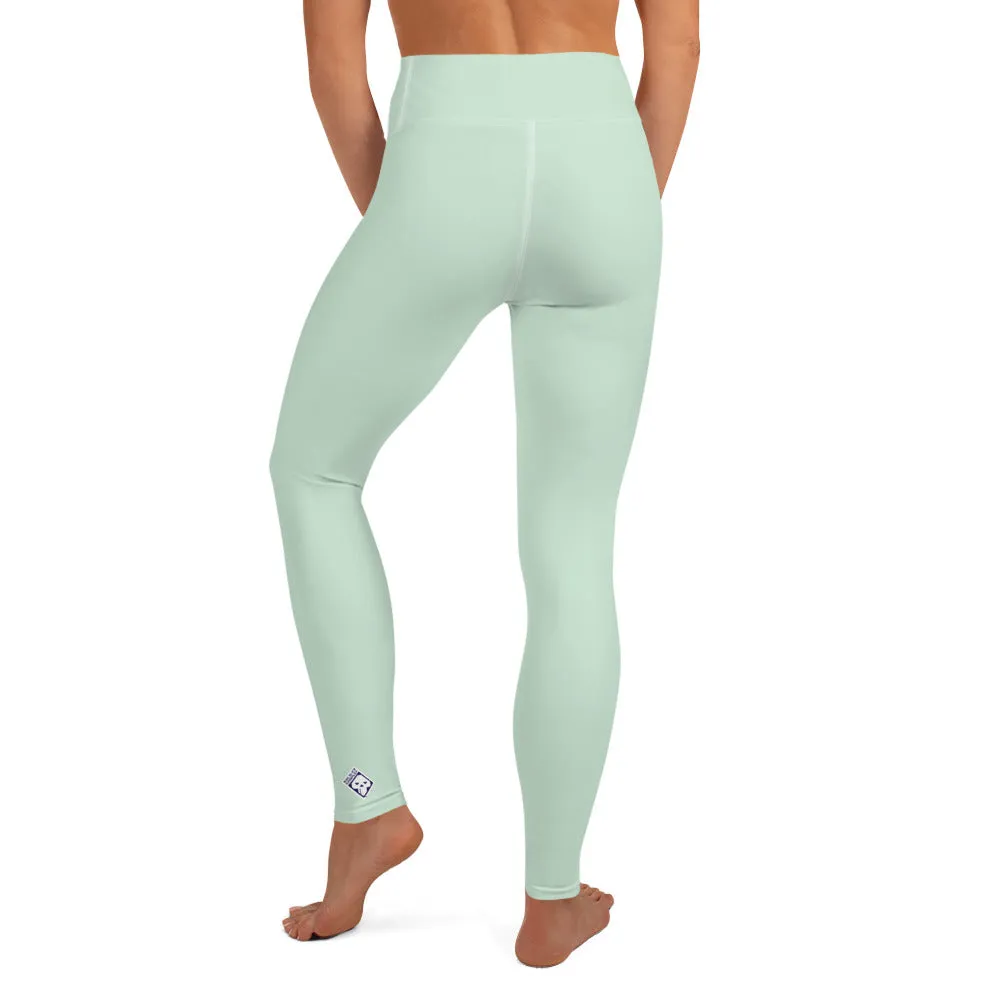 Modern Classic: Women's Solid Color Yoga Pants - Surf Crest