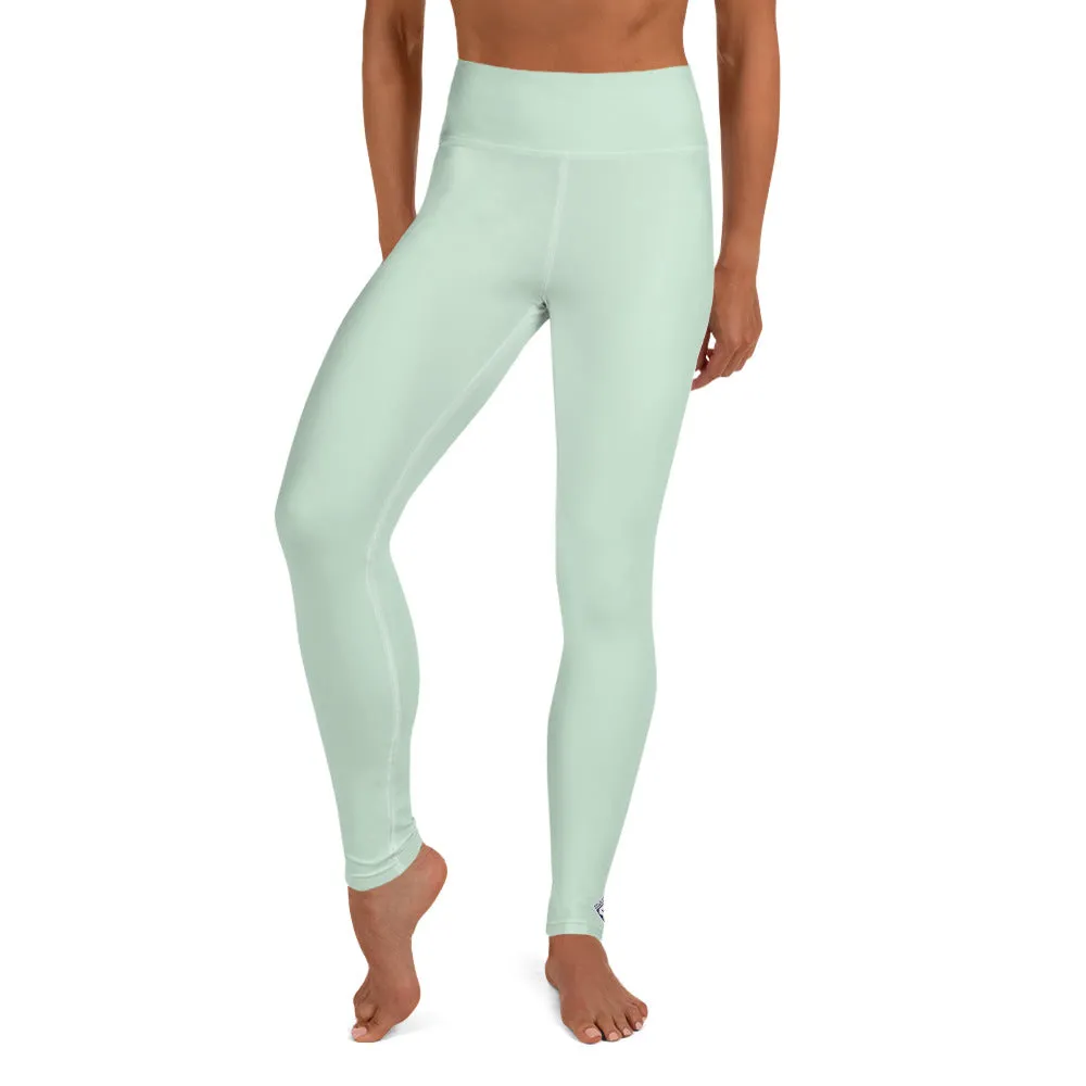 Modern Classic: Women's Solid Color Yoga Pants - Surf Crest