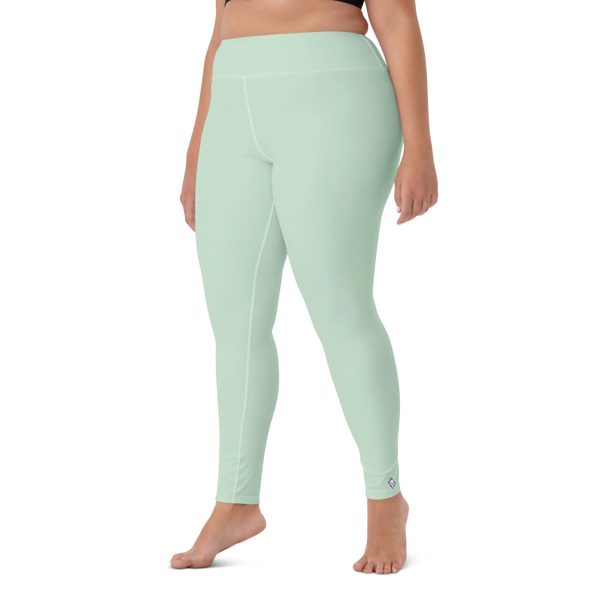 Modern Classic: Women's Solid Color Yoga Pants - Surf Crest