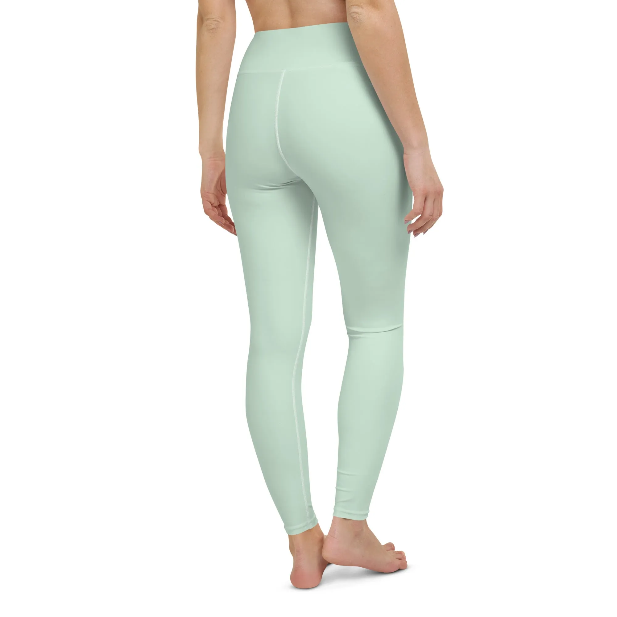 Modern Classic: Women's Solid Color Yoga Pants - Surf Crest