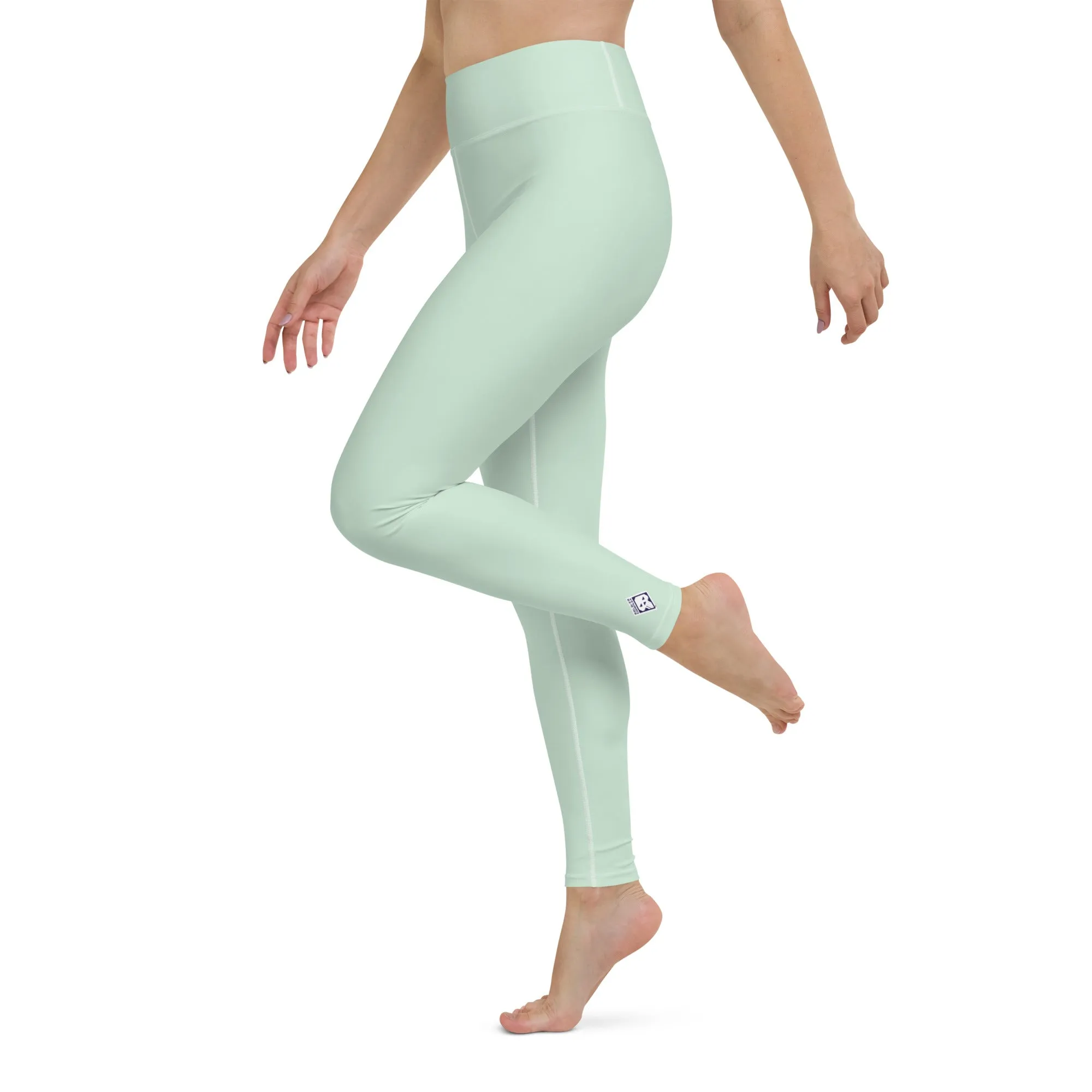 Modern Classic: Women's Solid Color Yoga Pants - Surf Crest